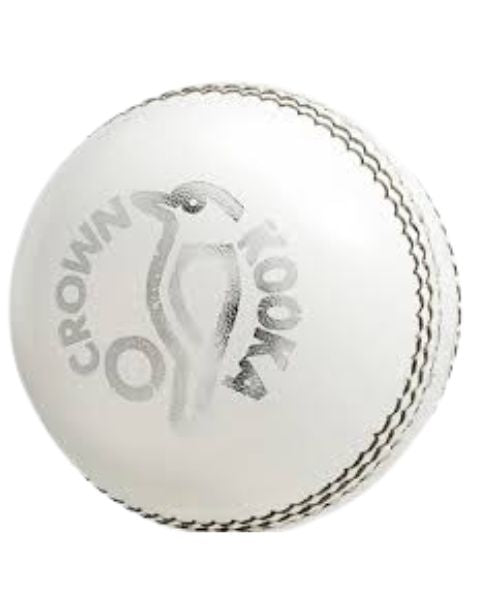 Kookaburra Crown 165g White Cricket Ball – Premium Match Quality Leather Ball