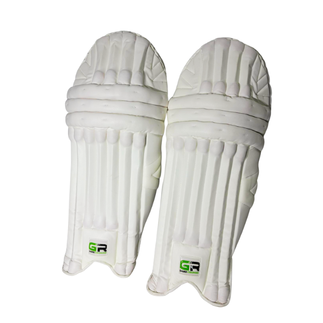 Cricket GR White Batting Pads – Lightweight & Durable Leg Protection