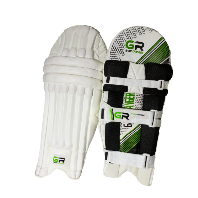 Cricket GR White Batting Pads – Lightweight & Durable Leg Protection